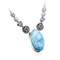 MarahLago Oceana Collection Large Larimar Necklace with Blue Topaz & Pearl