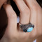 MarahLago Imani Collection Larimar Ring with Blue Spinel - model