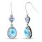 MarahLago Ilona Collection Larimar Earrings with Blue Spinel