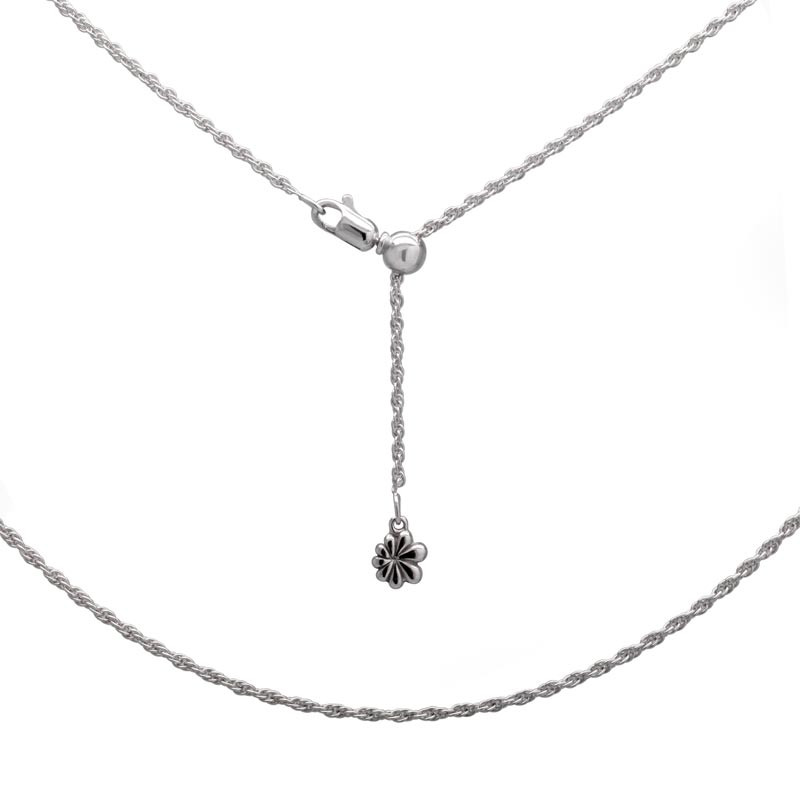 MarahLago Sterling Silver Adjustable Loose Rope Chain - up to 21