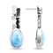 MarahLago Jaxx Collection Larimar Earrings with Black Rhodium - profile