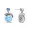 MarahLago Como Larimar Earrings with White Sapphire & Blue Spinel - back