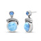 MarahLago Como Larimar Earrings with White Sapphire & Blue Spinel