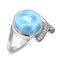 MarahLago Como Larimar Ring with White Sapphire & Blue Spinel