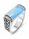 MarahLago Eros Larimar Ring with White Sapphire - 3x4