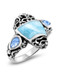 MarahLago Haven Larimar Ring with Blue Spinel - 3x4