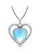 MarahLago Infinity Heart Larimar Necklace with White Sapphire - 3x4