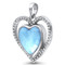 MarahLago Infinity Heart Larimar Necklace with White Sapphire - 3/4 view