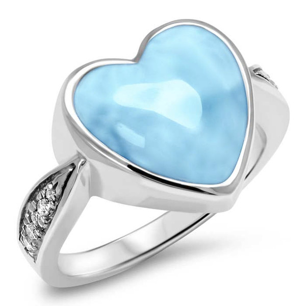 MarahLago Sapphire Heart Larimar Ring