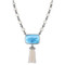 MarahLago Mist Larimar Necklace with White Sapphire & Freshwater Pearl