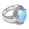 MarahLago Mist Larimar Ring with White Sapphire & Freshwater Pearl - alt