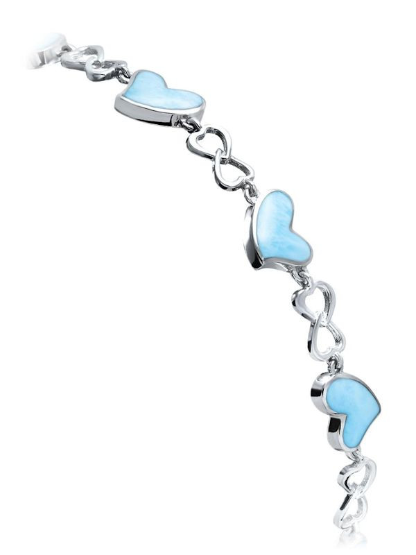 Silver Heart Floating Locket Bracelet with Dangling Heart and