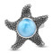 MarahLago Starfish Larimar Ring - straight on