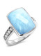 MarahLago Maris Larimar Ring with White Sapphire - 3x4