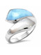 MarahLago Calder Larimar Ring with Mother-of-Pearl - 3x4