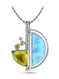 MarahLago Cove Larimar Necklace with Citrine and White Sapphire - 3x4
