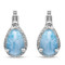 MarahLago Radiance Pear Larimar Earrings with White Sapphire