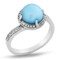 MarahLago Radiance Round Larimar Ring with White Sapphire
