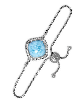 MarahLago Clarity Cushion Larimar Bracelet with White Sapphire