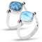 MarahLago Hideaway Larimar Ring with Blue Spinel