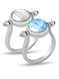 MarahLago Hideaway Larimar Ring with Freshwater Pearl - 3x4