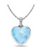 MarahLago Sapphire Heart Larimar Necklace - 3x4