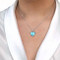 MarahLago Sapphire Heart Larimar Necklace - model