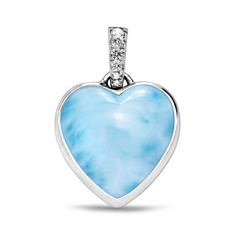 MarahLago Sapphire Heart Larimar Necklace