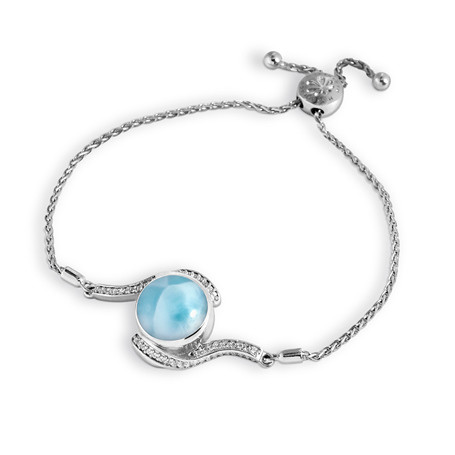 MarahLago Adella Bolo Bracelet with White Sapphire