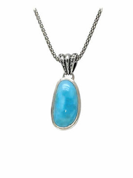 Freeform Larimar Pendant - Medium (#MS-123FF) - Larimarket