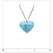 Carved Larimar Puffy Heart Necklace (A) with ruler