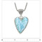 Larimar Heart Necklace with Scalloped Bezel (#128) ruler