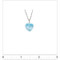 Carved Larimar Heart Necklace (Smaller - .5in) - ruler