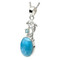 AAA Larimar Dolphin Necklace with Blue Topaz - left