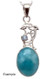 AAA Larimar Dolphin Necklace with Blue Topaz - main