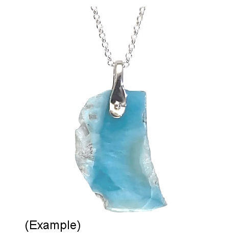 Larimar Mini-Slab Necklace - Example