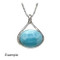 East-West Oval Larimar Necklace (Small) - main