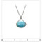 East-West Oval Larimar Necklace (Small) - ruler