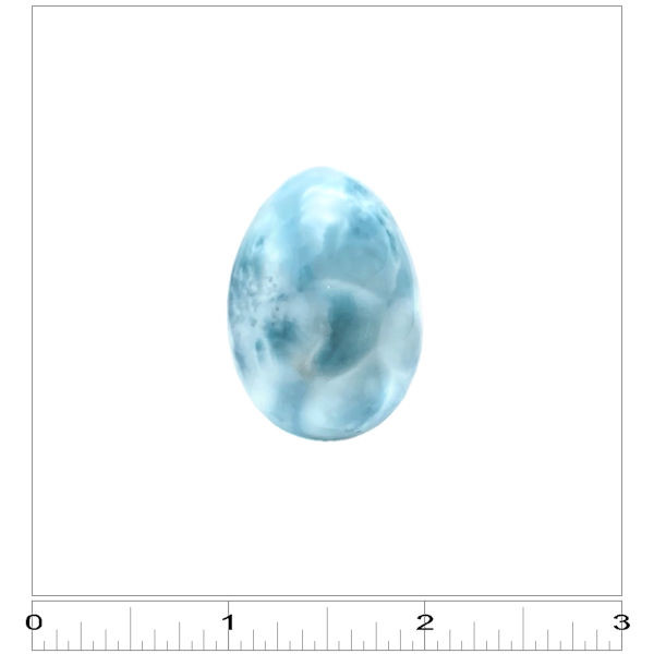 Carved Larimar Egg (#330)