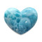 Carved Larimar Heart Palm Stone