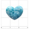 Carved Larimar Heart Palm Stone - ruler