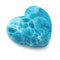 Carved Larimar Heart Palm Stone - right
