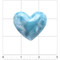 Medium Carved Larimar Heart Palm Stone - ruler