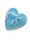 Medium Carved Larimar Heart Palm Stone - 3x4