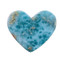 Medium Carved Larimar Heart Palm Stone - back