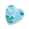 AAA Carved Larimar Heart Palm/Meditation/Healing Stone, Medium (#163) 
