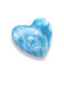 AAA Carved Larimar Heart Palm/Meditation/Healing Stone, Medium (#180) - 3x4