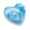 AAA Carved Larimar Heart Palm/Meditation/Healing Stone, Medium (#180) 