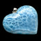 Premium Collection Larimar Heart Pendant -Large (#LMB-Heart420) - right