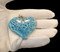 Premium Collection Larimar Heart Pendant -Large (#LMB-Heart420) - in hand